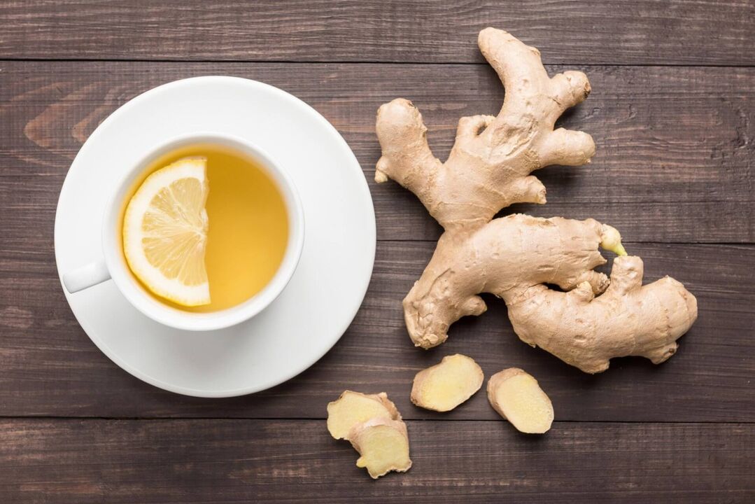 Ginger tea with honey and lemon is a refreshing and energizing drink for men