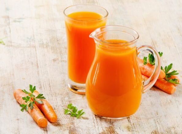 carrot juice for effect